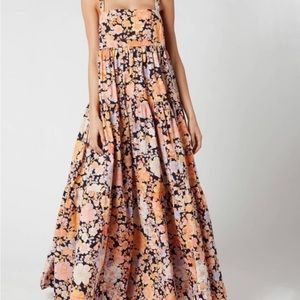 Free People park slope maxi dress in dark combo